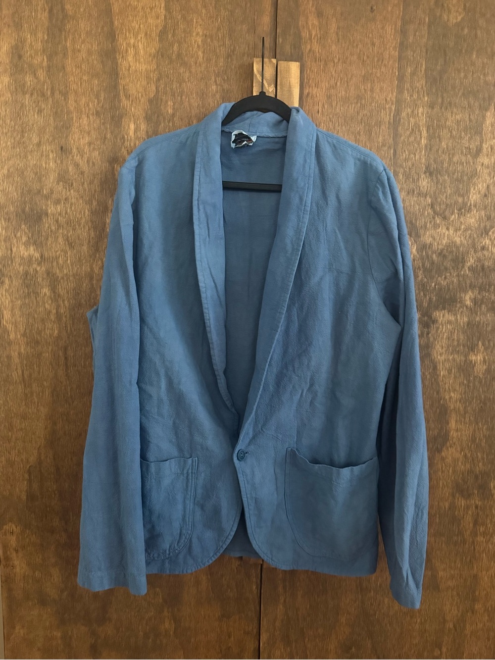 Hand dyed indigo chore coat 100% Cotton
